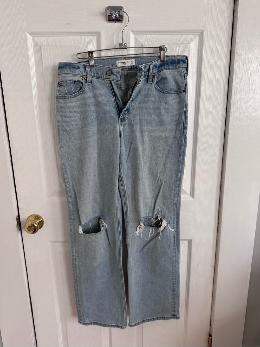 Abercrombie & Fitch Light Wash Blue Low Rise Jeans
